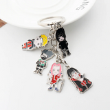 Porte-clés Naruto avec les personnages en modèles cartoon