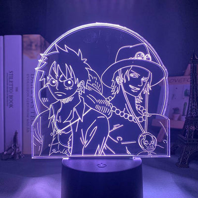Lampe LED One Piece Ace et Luffy Les Deux Frères - Mangahako
