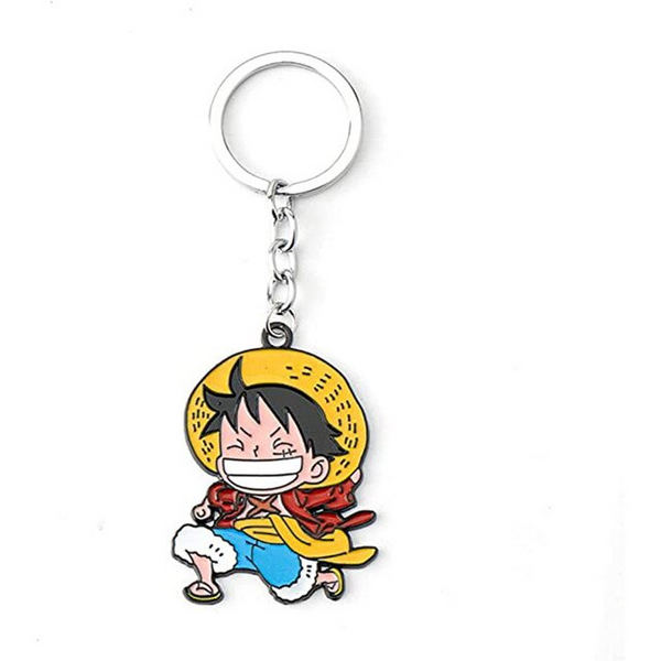 Porte-clés One Piece avec les personnages en modèles cartoon