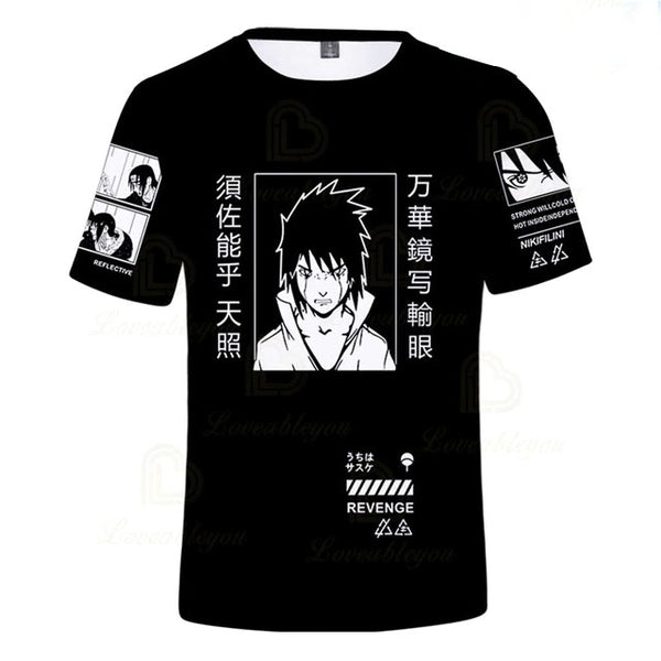 T-shirts Sasuke Uchiwa au style fun