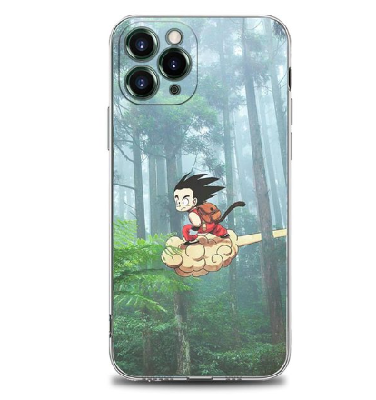 Coque Goku en silicone transparent pour iPhone