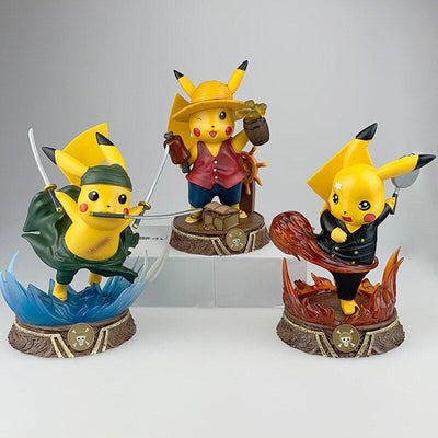 Figurine Pokémon One Piece Pikachu Monster Trio