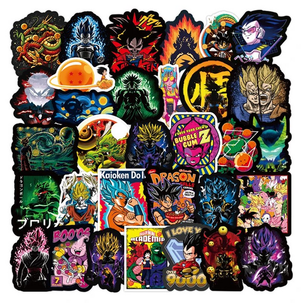 Packs de 10, 30 et 50 stickers Dragon Ball
