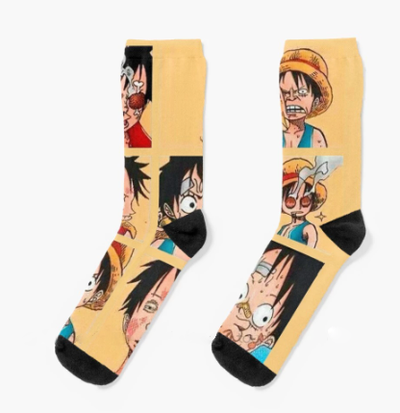 Chaussettes Beige One Piece Luffy