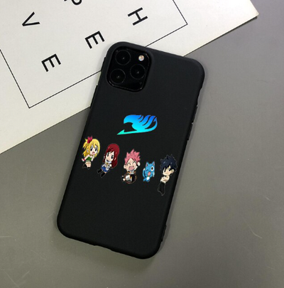 Coques iPhone Noire En Silicone Fairy Tail