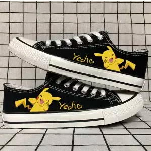 Chaussures Basses Imprimées Pokemon Pikachu
