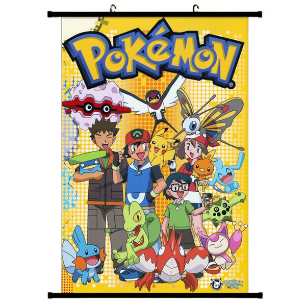 Posters Pokémon avec illustrations aux couleurs chaudes