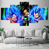 Tableau Dragon Ball Z et Dragon Ball Super 5 pièces