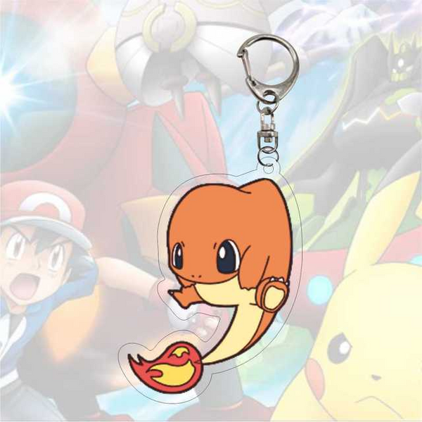 Porte-clés Pokémon en acrylique transparent