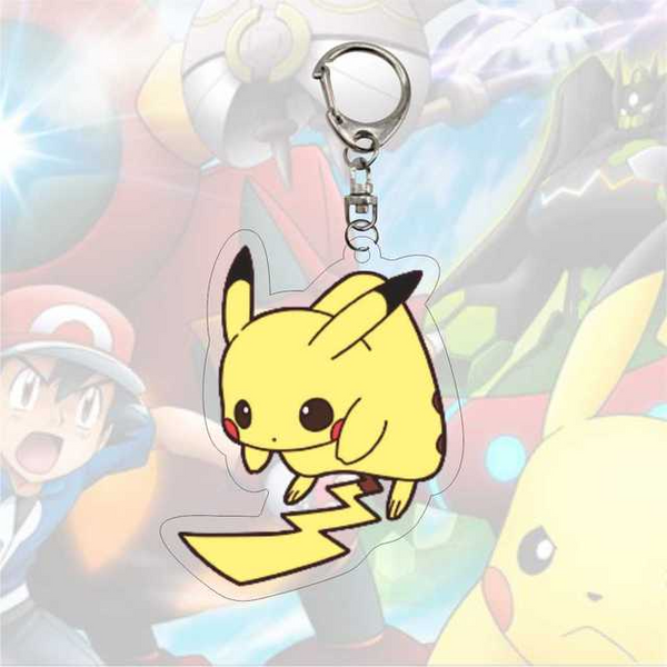 Porte-clés Pokémon en acrylique transparent