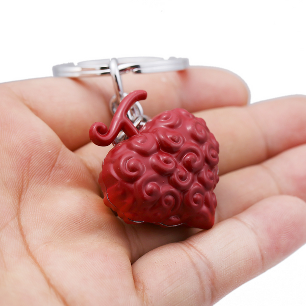 Porte-clés One Piece avec Fruits du Démon et symboles des pirates