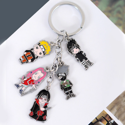 Porte-clés Naruto avec les personnages en modèles cartoon