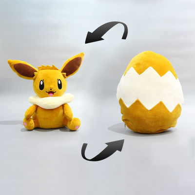 Peluche Évoli Pokémon transformable en œuf