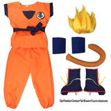 Tenues pour déguisements Son Goku avec accessoires assortis