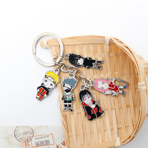 Porte-clés Naruto avec les personnages en modèles cartoon
