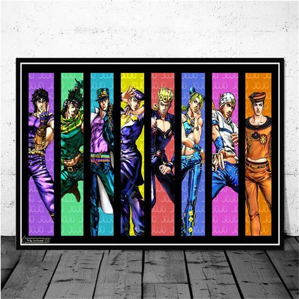 Posters Jojo éditions spéciales avec plusieurs personnages