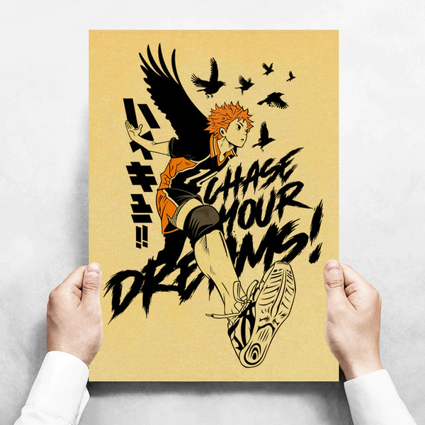 Posters Haikyuu éditions spéciales sur papier kraft