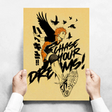 Posters Haikyuu éditions spéciales sur papier kraft