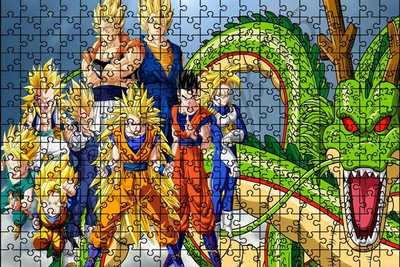 Puzzles Dragon Ball affichant la puissance des personnages 300 Pièces