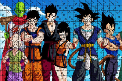 Puzzles Dragon Ball affichant la puissance des personnages 500 Pièces