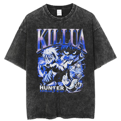 T-Shirt Imprimé Vintage Hunter X Hunter Killua