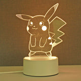 Lampe Pikachu 3D LED pour déco de chevet de lit