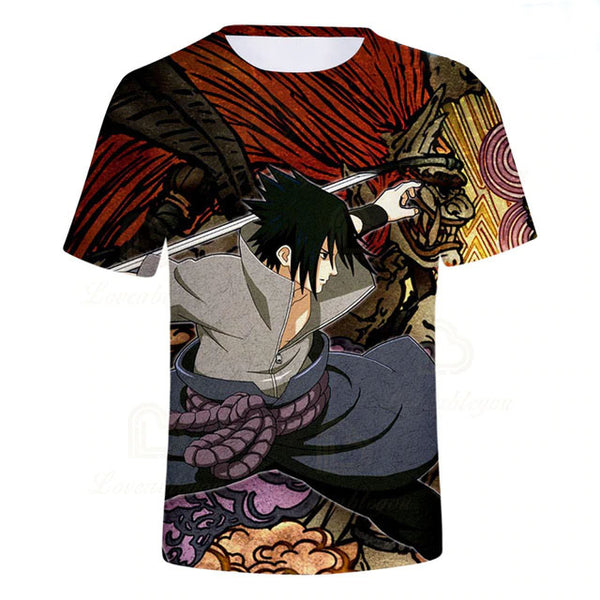 T-shirts Sasuke illustrant l’évolution du personnage