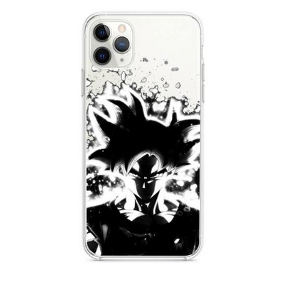 Coques Dragon Ball Z avec illustrations en noir sur blanc pour iPhone