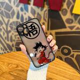 Coques Goku en silicone givré pour iPhone