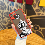 Coques Goku en silicone givré pour iPhone