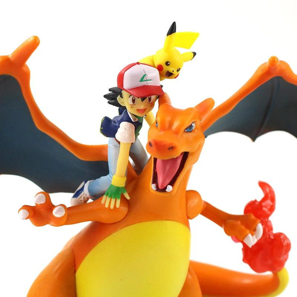 Figurine Pokémon Dracaufeu & Sacha