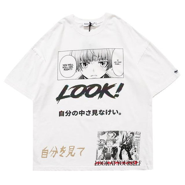 T-Shirt Manga Senpai Streetwear Look At Yourself