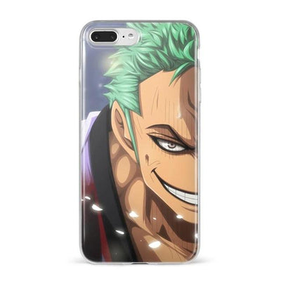 Coque iPhone One Piece Zoro à l'attaque