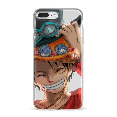 Coque iPhone One Piece Luffy Brotherhood