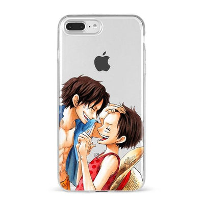 Coque iPhone One Piece Luffy & Ace