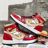 Sneakers One Piece Luffy Red High