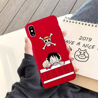 Coque iPhone One Piece Kawai Luffy - Mangahako