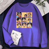 Sweatshirt One Piece Monkey D. Luffy Funny Faces - Mangahako